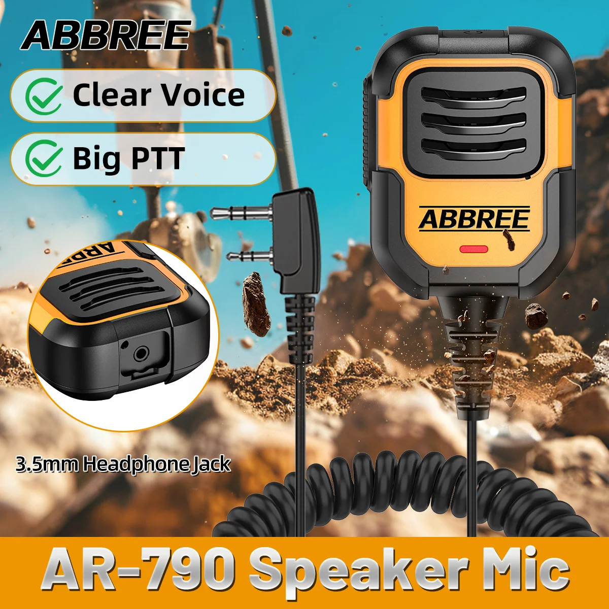 microfone-de-alto-falante-abbree-walkie-talkie-ar-790-ip54-a-prova-d'Agua-para-baofeng-uv-5r-mini-ar-152-pro-uv-21-upgrade-bf-780
