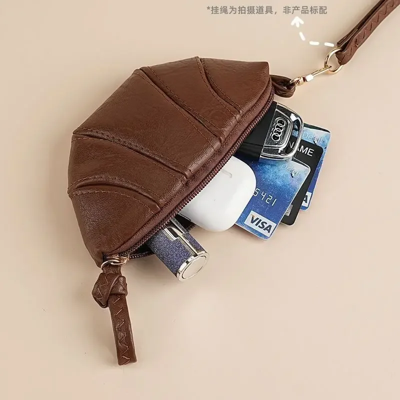 2025 New Model Hanging Neck Zero Wallet Mini Retro Key Case Versatile Lipstick Headphone Bag