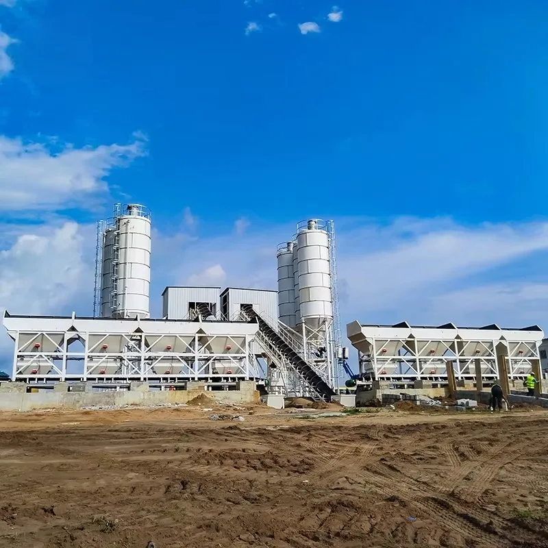 YG 180m³/h Concrete Mixing Station, Multi-language PLC, Twin-Shaft Mixer, CE, 2 Year Warranty Support