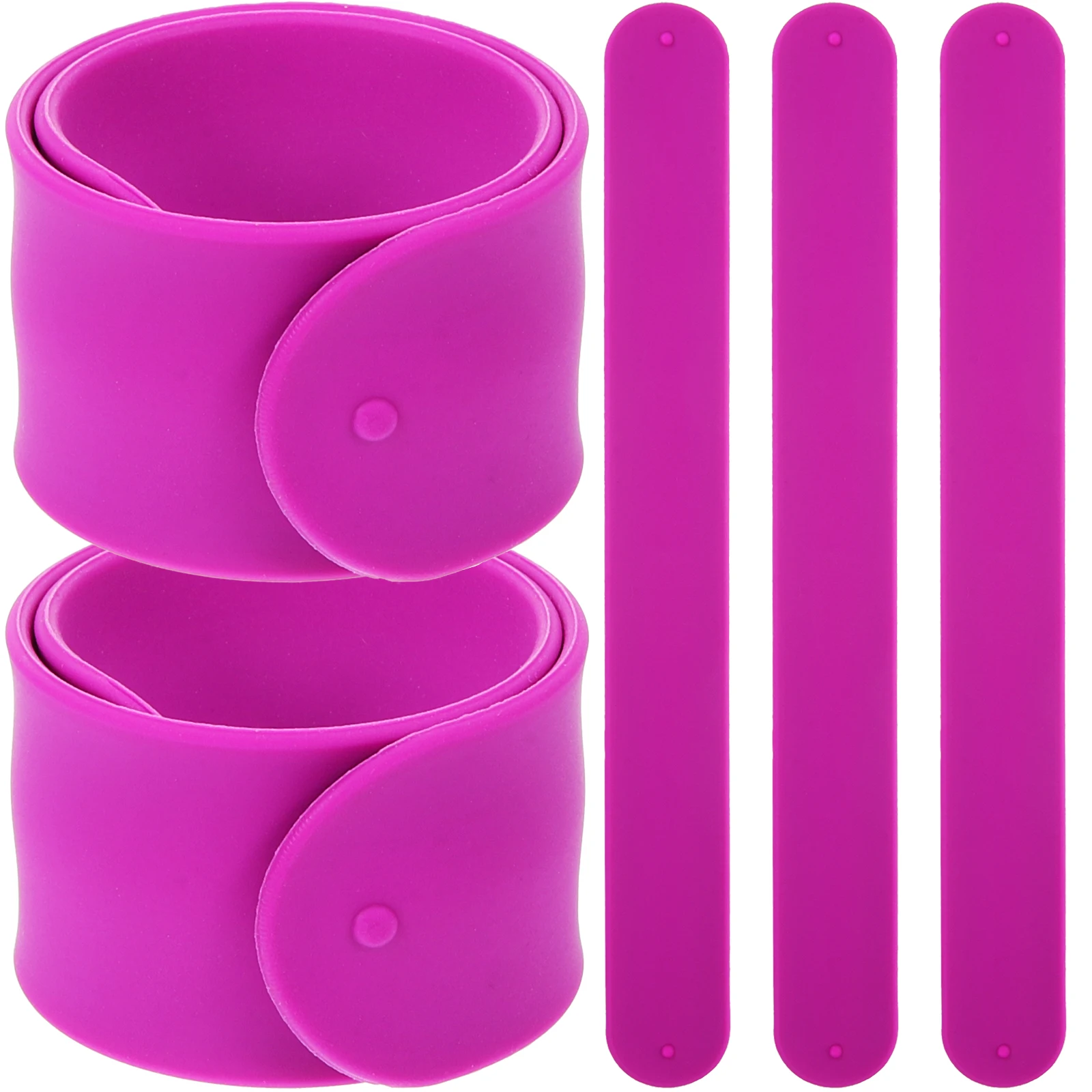 

5pcs Silicone Bracelets Kids Toys Birthday Party Favors Smooth Texture Wrist Classroom Birthday Favors Decorations