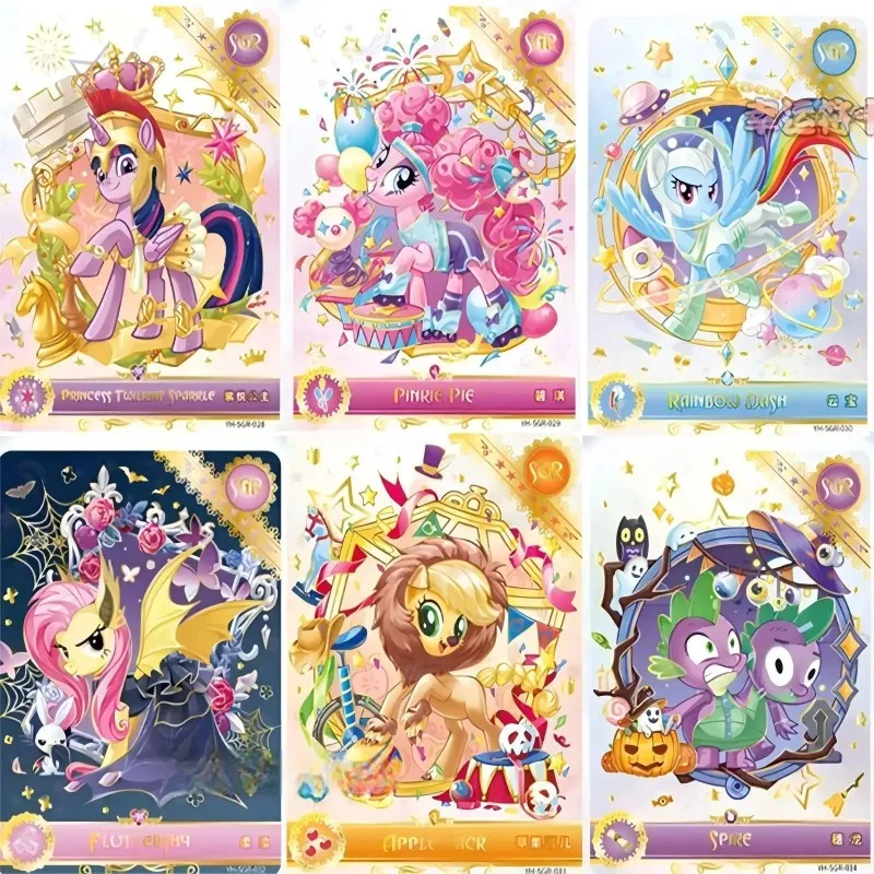 Tarjetas Coleccionables Originales KAYOU My Little Pony Moon Pack 5 SGR Fluttershy Pinkie Pie Rarity, Regalos