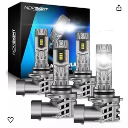 NOVSIGHT 4PC Led 9005 9006 LED Bulbs Combo 1:1 Size H11 9005Halogen Xenon Replace 180W 40000LM Mini SIze 6500K Car Lights