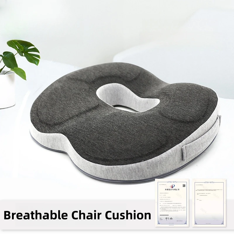 

Seat Cushion for Chair Office Hip Orthopedic Cushion Memory Foam Vehicle Desk Chair Round Breathable Ergonomic Circular Cushions