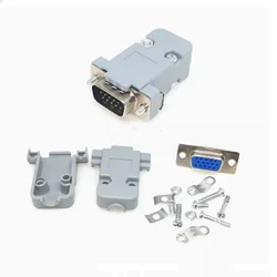 5sets DB9 RS232 9Pin Female Male Connector RS232 COM Adapter With Plastic Case DIY