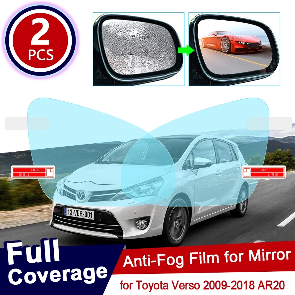 for Toyota Verso 2009~2018 AR20 AR 20 SportsVan Anti Fog Film Rearview Mirror Rainproof Anti-Fog Films Accessories 2015 2016