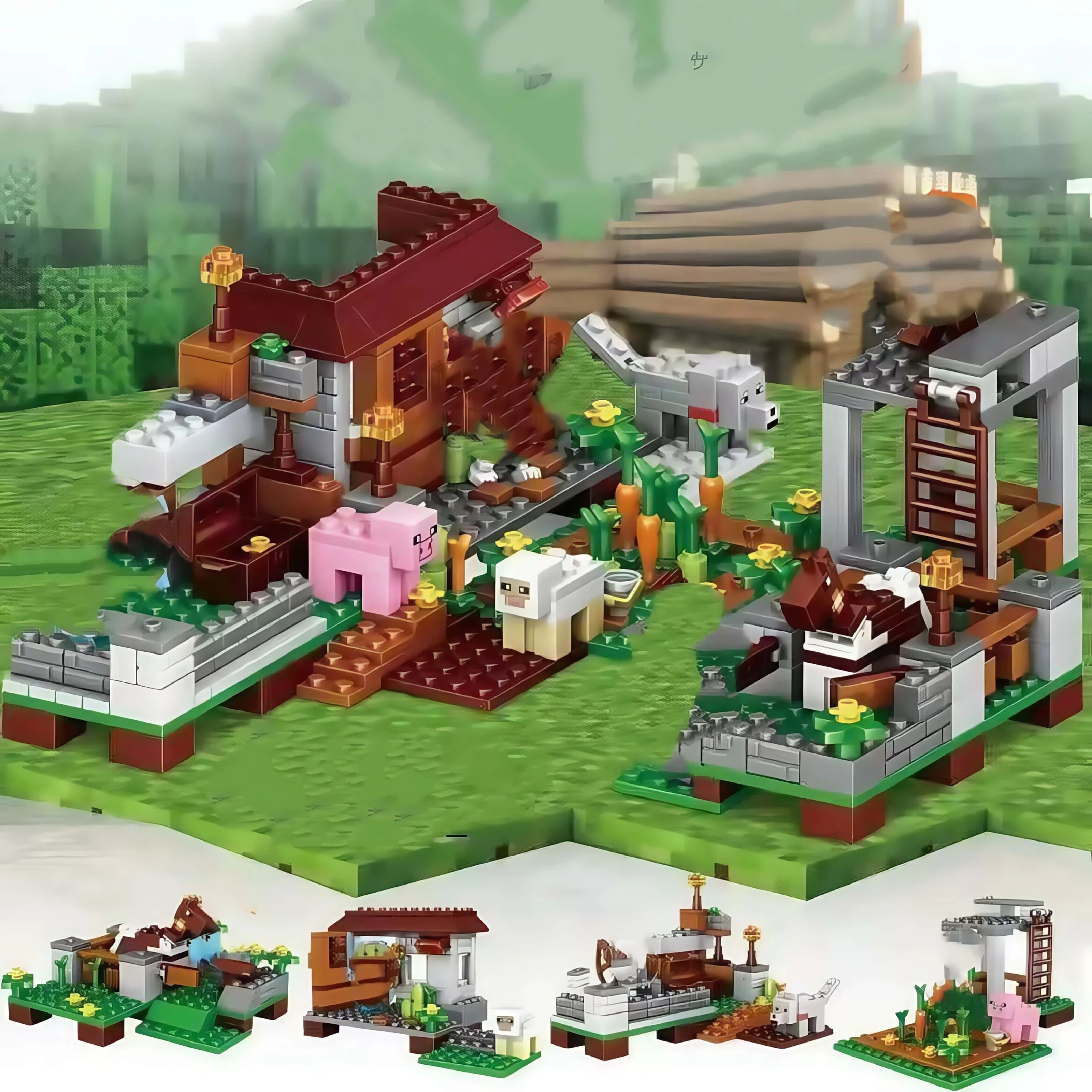 Set di blocchi impilabili Warhorse City con piccola casa sull'albero |   Regalo perfetto per la decorazione della casa e il festival