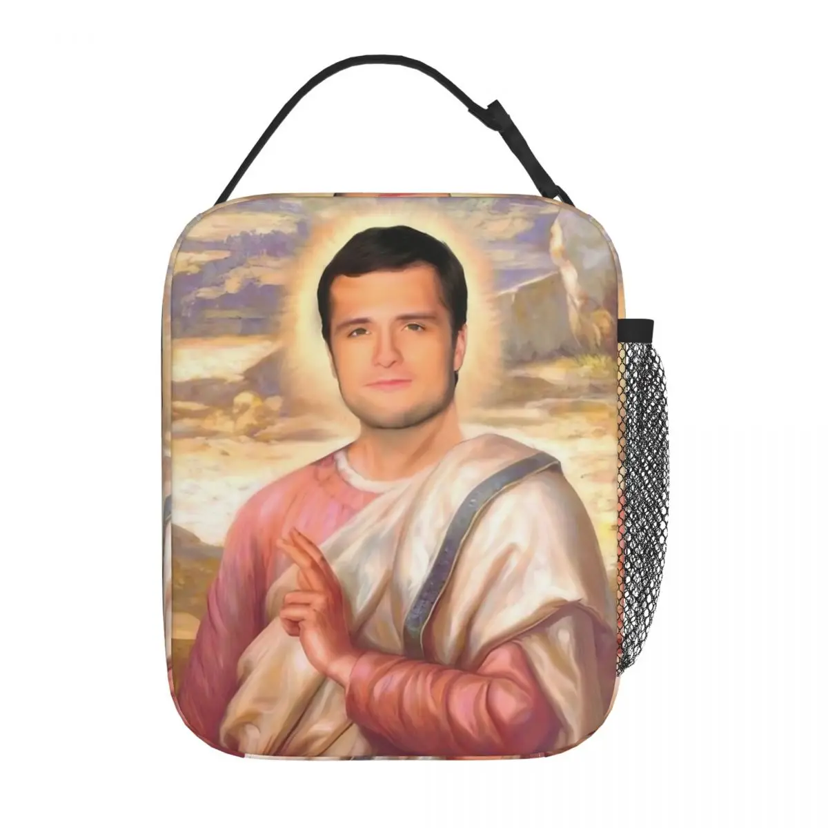 

Josh Hutcherson Jesus Thermal Insulated Lunch Bags for Office Funny Meme Portable Food Bag Container Thermal Cooler Food Box