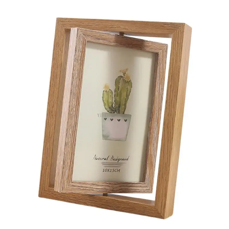  Modern Styles 6Inch 360 Degree Rotating Picture Frame Double Display Photo Frame