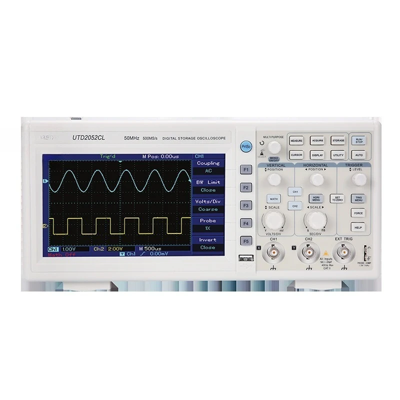 UTD2052CL digital storage oscilloscope, dual channel 50MHz bandwidth