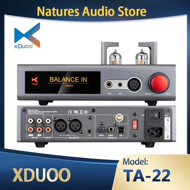 

xDuoo TA-22 TA22 Tube Amplifier MQA Decoder Dual ES9028Q2M DAC Balnced AMP QCC5125 Bluetooth 5.1 Support SBC atpX LL atpxHD LDAC