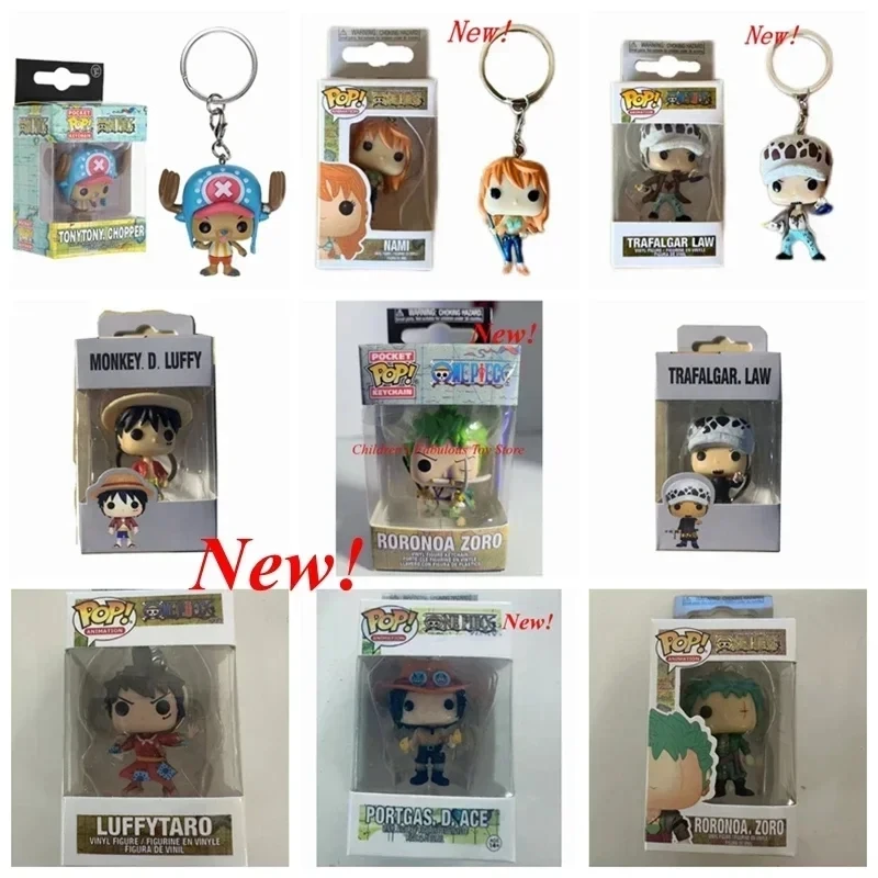 Porte-clés FUNKO One Piece Tonytony Chopper Roronoa. Zoro New Luffy Law Luffytaro Figurines d'action de dessins animés japonais POP