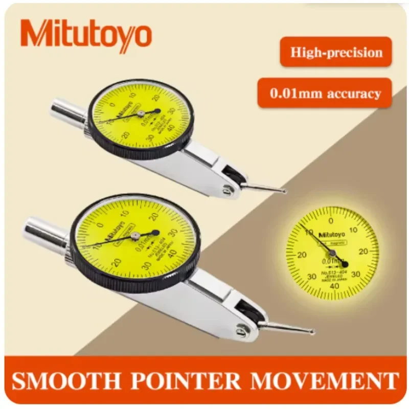 ميتوتويو No.513-404 الدقة مستقرة 0.01 لوحة 0-0.8 مللي متر 32/38 مللي متر مؤشر كادران ليفيير التناظرية Jauge A Cadran Outils De M