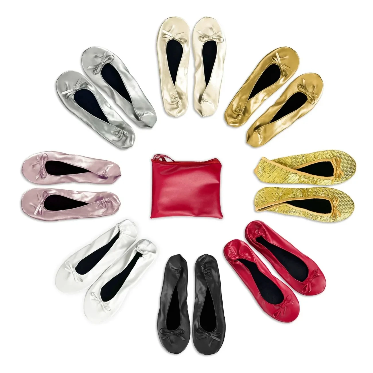 Na Patry Schoenen Opvouwbare Ballet Flats Draagbare Reis Opvouwbare Schoen Prom Ballerina Flats Oprollen Voor Bruids Trouwfeestschoenen