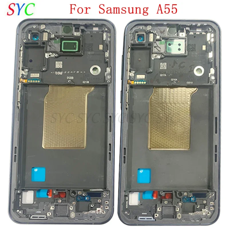 

Middle Frame Bezel Plate For Samsung A55 A556 Phone Housing Metal LCD Frame Repair Parts