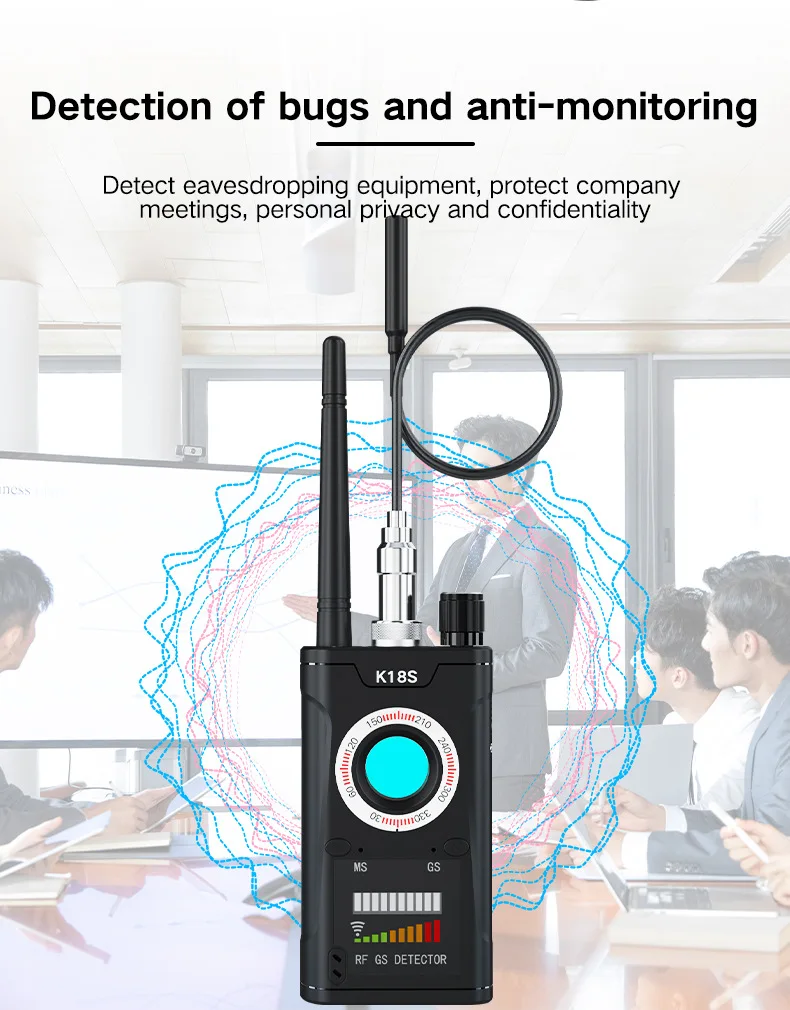 Signal Detector Car GSM Tracking Device Finder Radio Wireless RF Scanner K18S Bug CCTV Hidden Camera Detector Hacking Gadgets view 4