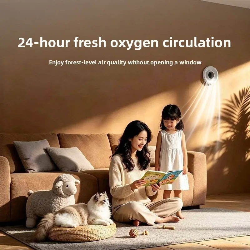 Household two-way flow fresh air ventilator, ductless fresh air system fresh air ventilator