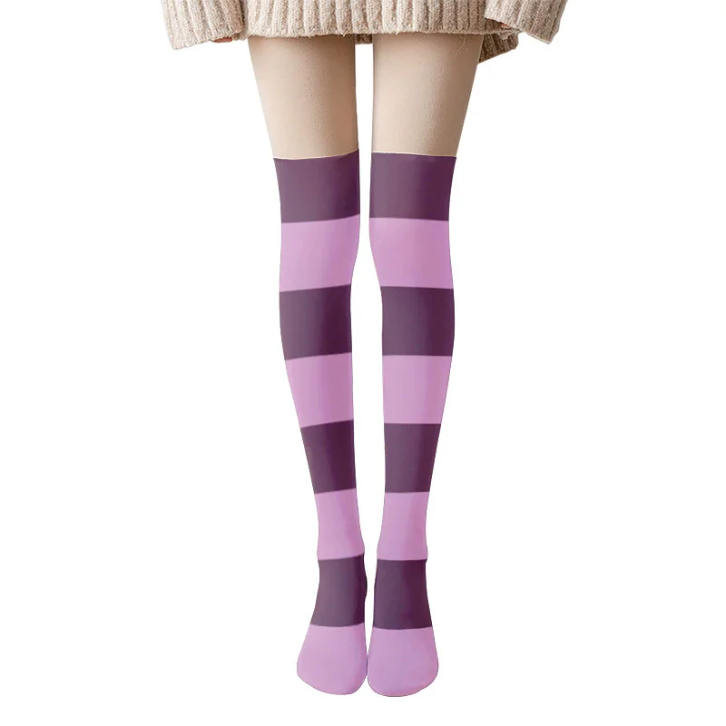 Beatrice Cosplay Anime Re:Zero Beatrice femmes rayé sur les chaussettes au genou belles bas osplay Halloween accessoires de noël