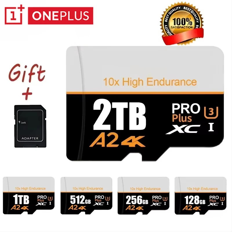 Oneplus Hot Sale Memory Card 2TB 512GB A2 High Capacity 4K Micro SD Card Multiple Sizes For Car Computer Monitoring Phone Camera
