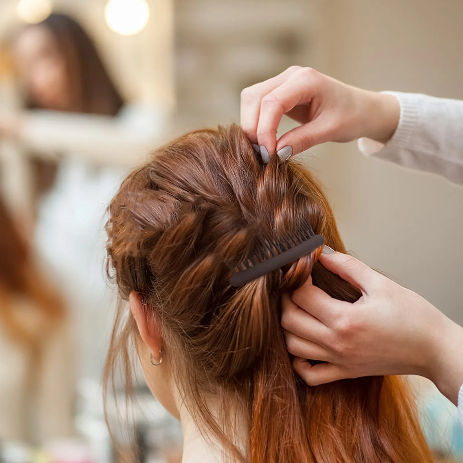 

Набор из 8 матовых боковых заколок-гребней для волос, маленькие французские аксессуары для укладки, фиксаторы для челки