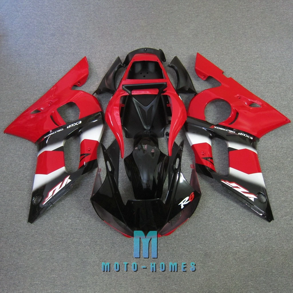 100% Fit Injection Bodywork for YAMAHA R6 1998 1999 2000 2001 2002 YZFR6 98-02 Fairing Motorcycle Bodywork Red Black ABS Plastic