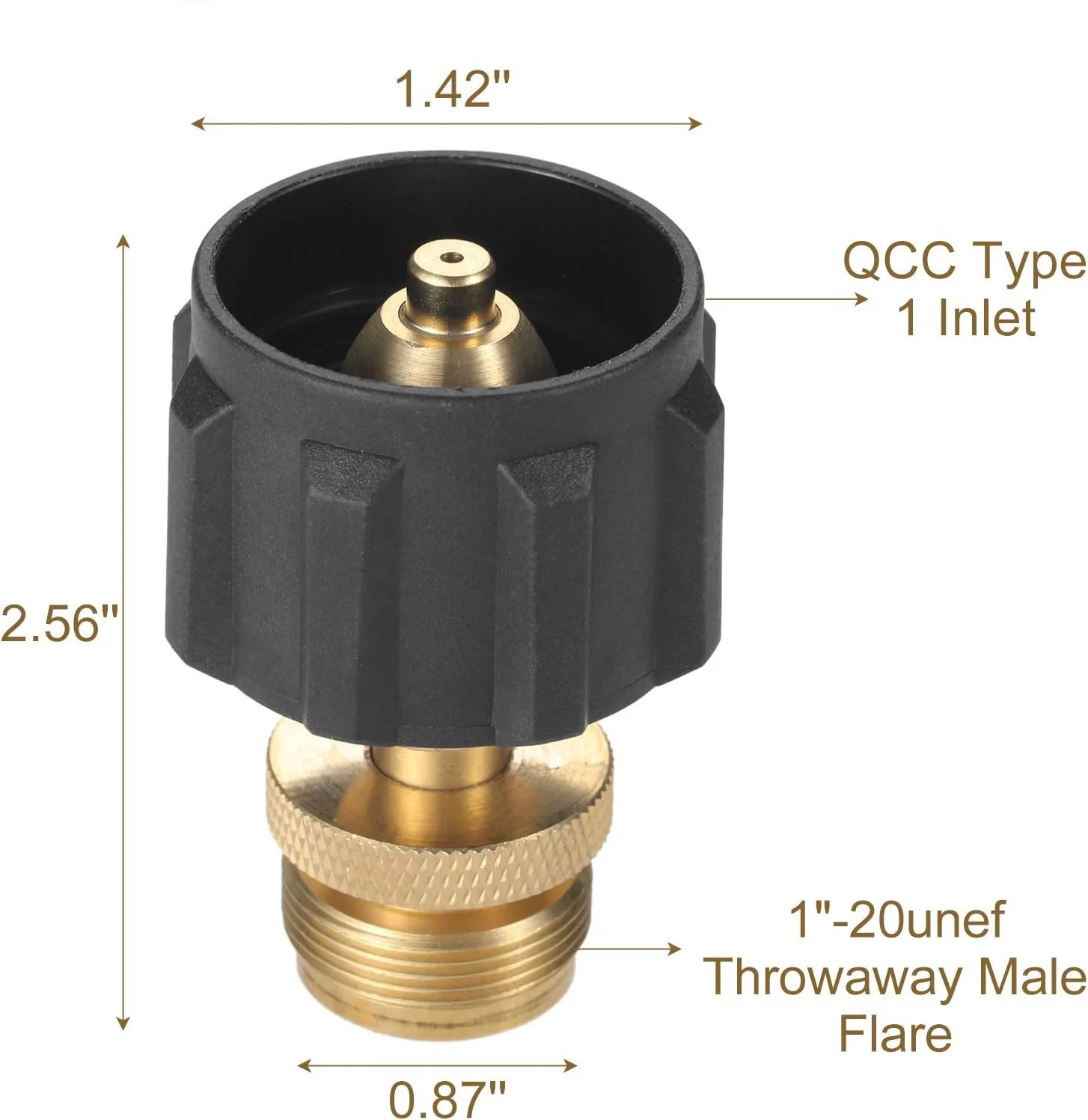 1Pc Propane Cylinder Adapter with QCC Type1 Connector 1