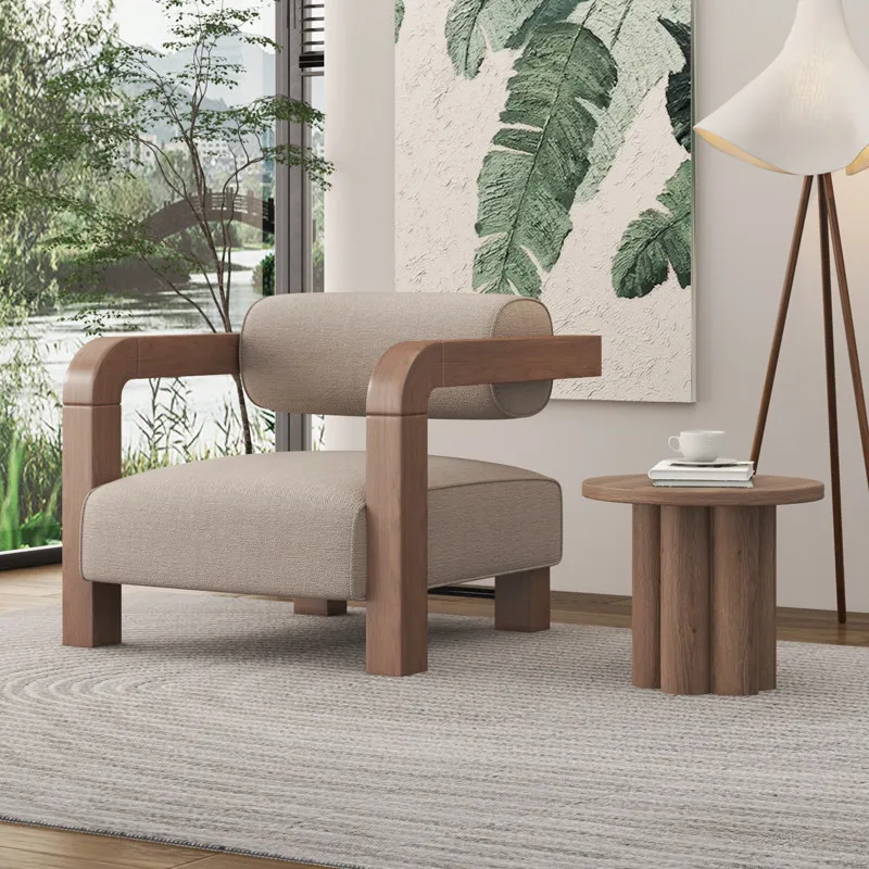 

Adults Relax Decor Living Room Chairs Boho Art Wood Designer Comfy Reading Chair Arm Nordic Modern Sillas De Sala Home Furniture