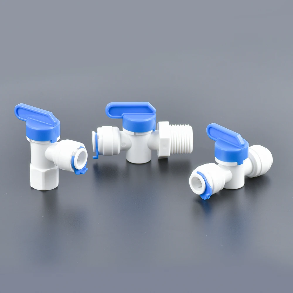 RO Water Straight Plastic Ball Valve 1/4\