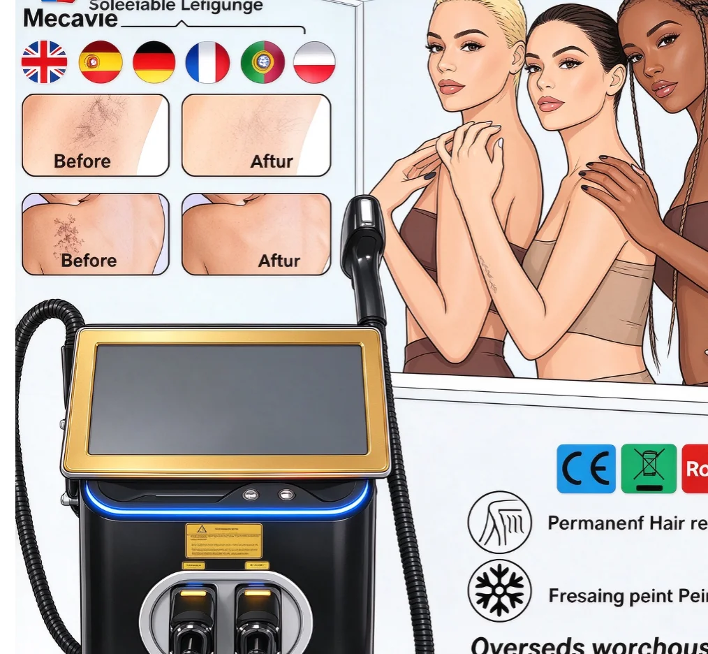 6000W Upgraded 6-in-1 6-Wave Diode Laser Ice Point Painless Hair Removal Machine | Global Exclusive FAC Latest Tech