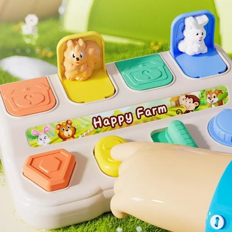  Baby Developmental Toy Promoting Fine Motor Skill Interactive PopUp Animal Sensory Activity Toy for Toddler Education