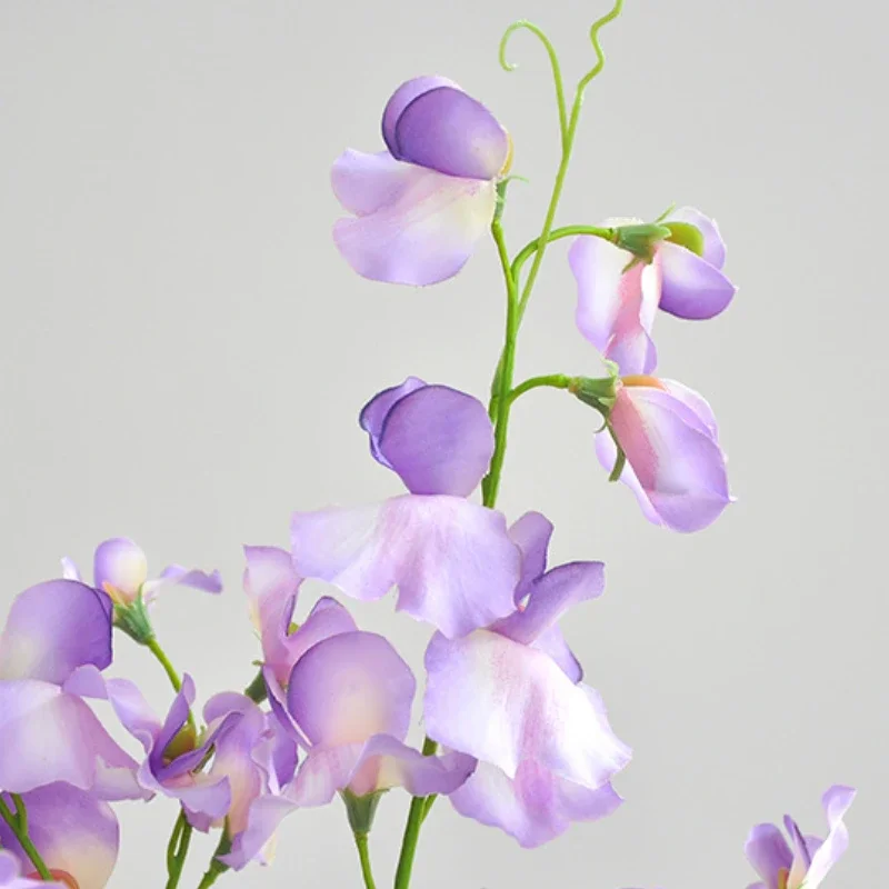 76 ซม.ประดิษฐ์ดอกไม้ 3 Forked Peaเต้าหู้พุดดิ้งดอกไม้ห้องนั่งเล่นตกแต่งบ้าน 3D ดอกไม้ผ้าไหมจัดงานแต่งงาน