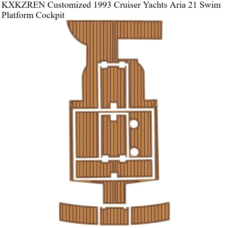 

KXKZREN Custom 1993 Cruiser Yacht Aria 21 Swim Platform Cockpit Non-slip Deck Sheet EVA Foam for Boat Self-adhesive Flooring Pad