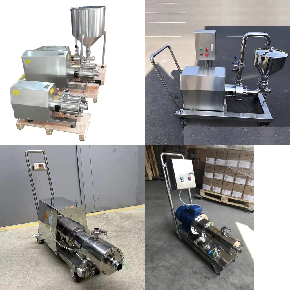 

7.5KW High Shear Emulsification Pump for Industrial Mixing Homogenization Stainless Steel 3-Stage Emulsifier with Hopper for