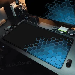 Large Gamer Mousepad Hexagon Geometric Art Table Mouse Pad HD Printing Rubber Non-slip Desk Mat Xxl Extended Gaming Keyboard Rug