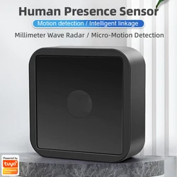 Tuya-Sensor de presencia humana con WIFI, Radar de onda milimétrica de 24G, detección de movimiento estático humano, aplicación Smart Life