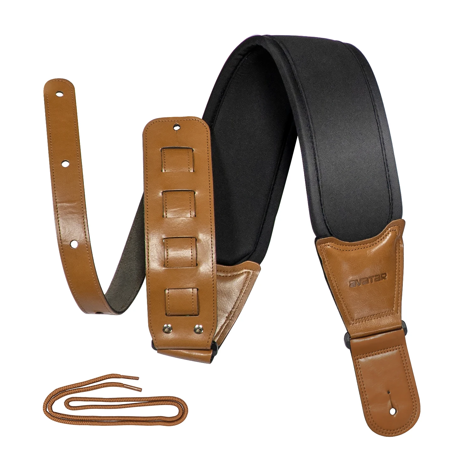 

Guitar Strap Belt Eliminates Neck Dive, with 3.6" Wide Sponge Pad and Leather End for Heavy Acoustic/Electric Guitars Bass