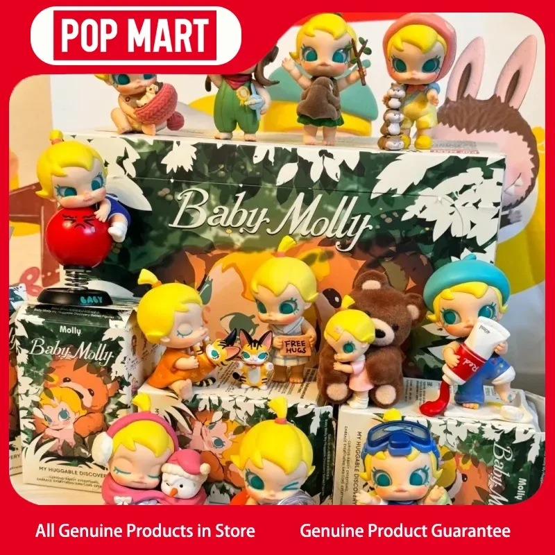

Genuine Popmart Baby Molly Hug Exploration Project Series Little Painter Figure Blind Box Toy Birthday Gifts For Girls Trendy