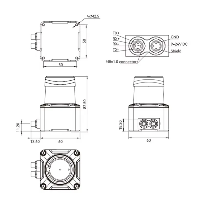 Sensor Measuring Range Wavelength 905nm Cable connection lhy