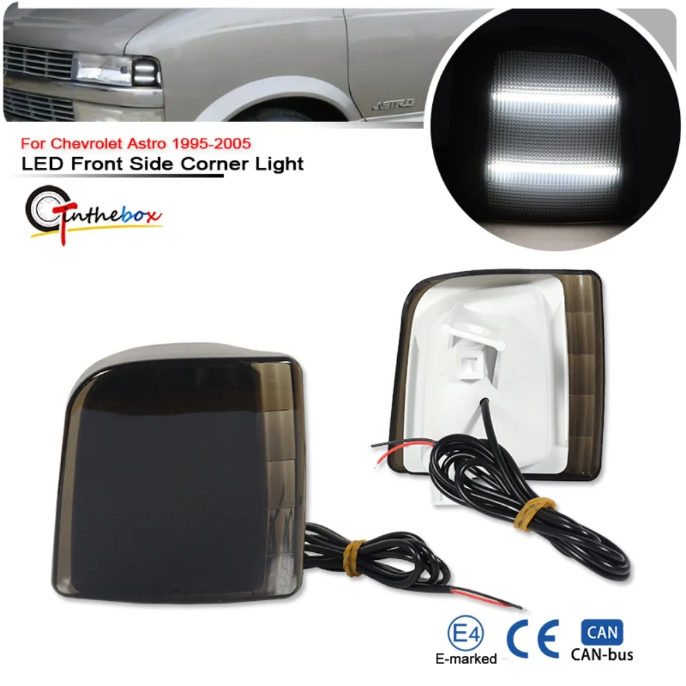 Car LED Front Corner Side Marker Lights For Chevrolet Astro For GMC Safari 1995-2005 Parking Turn Signal Lamps 16524076 16524075