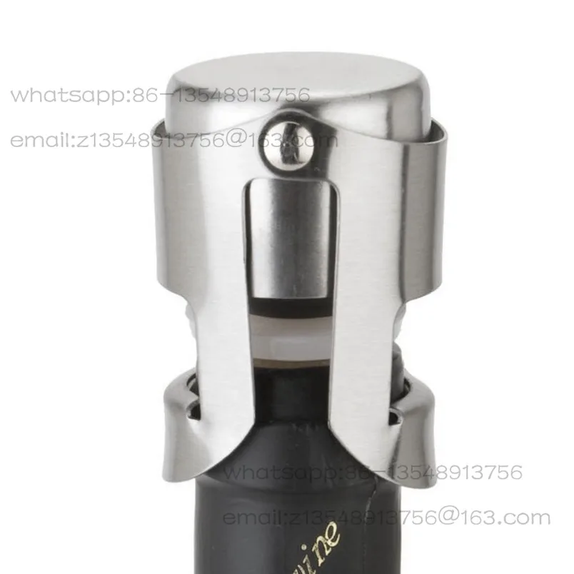 Stainless steel champagne stopper, wine bottle keeper, rubber sealing stopper, 2 prices in stock.
