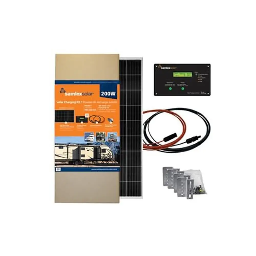 

Solar Charging Kit 200W High Efficiency 30A Charge Controller USB Connector