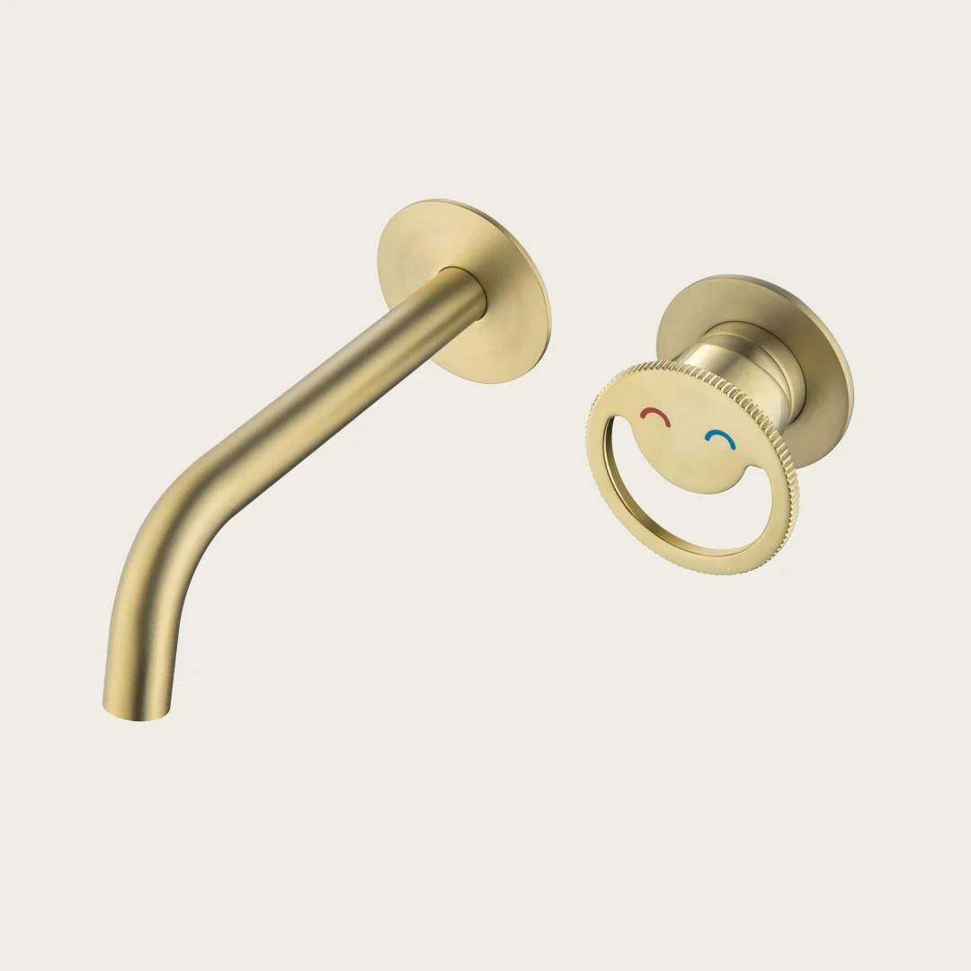 

Gray Bathroom Faucet Concealed Brushed Gold Sink Faucet Brush Rose Gold Basin Spout Mixer Tap Set Combination Blanoir Brass tap