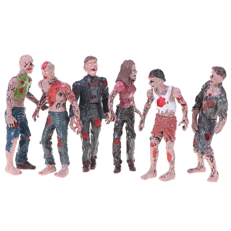 6 Pcs Walking Corpses Model Terror Zombies Kids Children Action Figure Toys Doll