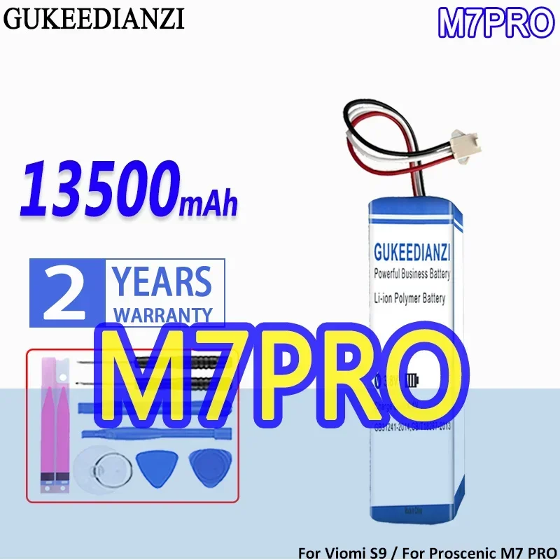 

Аккумулятор GUKEEDIANZI большой емкости 13500 мАч для Xiaomi Viomi S9 для робота-пылесоса Proscenic M7 PRO/MAX M8 PRO U6