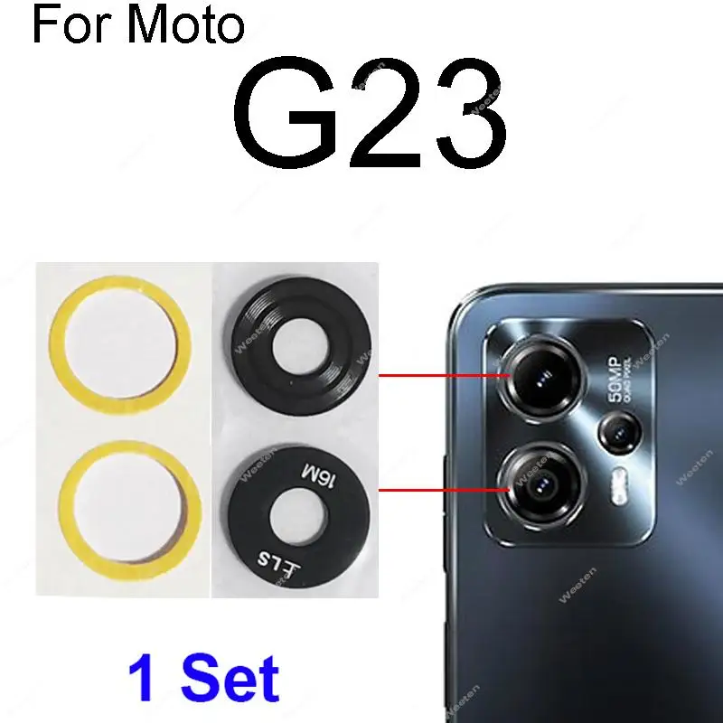 1 Set Rear Camera Lens Glass For Motorola G31 G41 G51 G71 G22 G32 G52 G62 G82 G23 G53 G73 G13 5G Lens with Adhesive Sticker