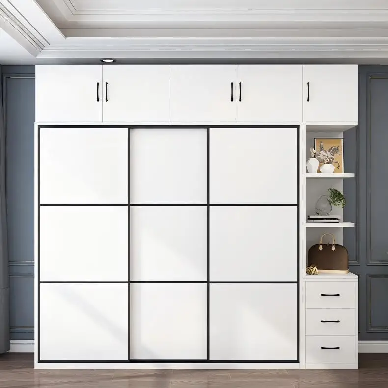 

Wardrobe, Home Bedroom, Sliding Door, Small House Cabinet, Simple and Modern, Children's Easy Assembly, Wooden Clothes Pressprom