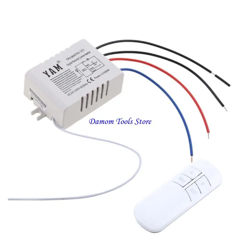57BE 1-Way Wireless Light Switch&Receiver Remote Control Lighting Fixture Transmitter