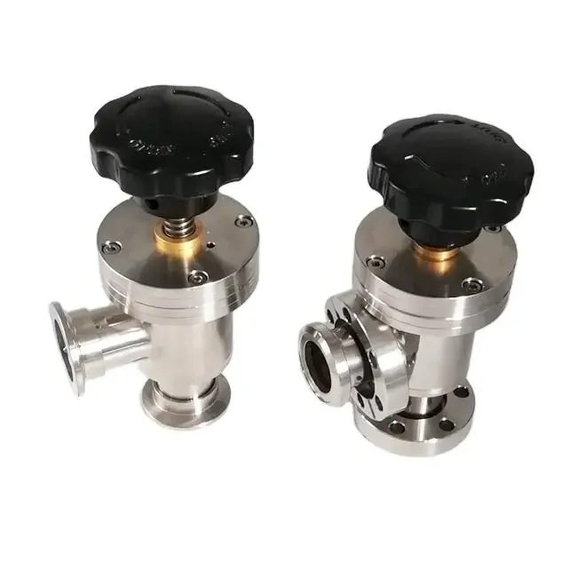 New Product Stainless Steel Manual High Vacuum Flapper Valve KF CF Bellows Vacuum Valve