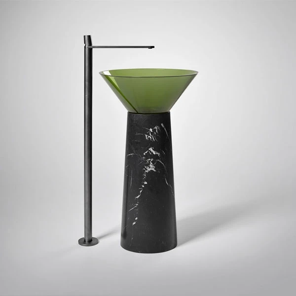 

Factory Supplier Independent Glossy Pedestal Bathroom Washing Basin Basin Sink Basin Rich Original