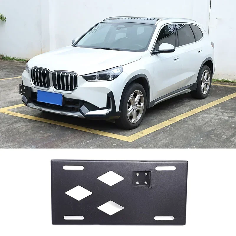 For BMW X1 U11 2023+ Car Front License Plate Side Mounted License Plate Holder Aluminum Alloy Auto Accessories