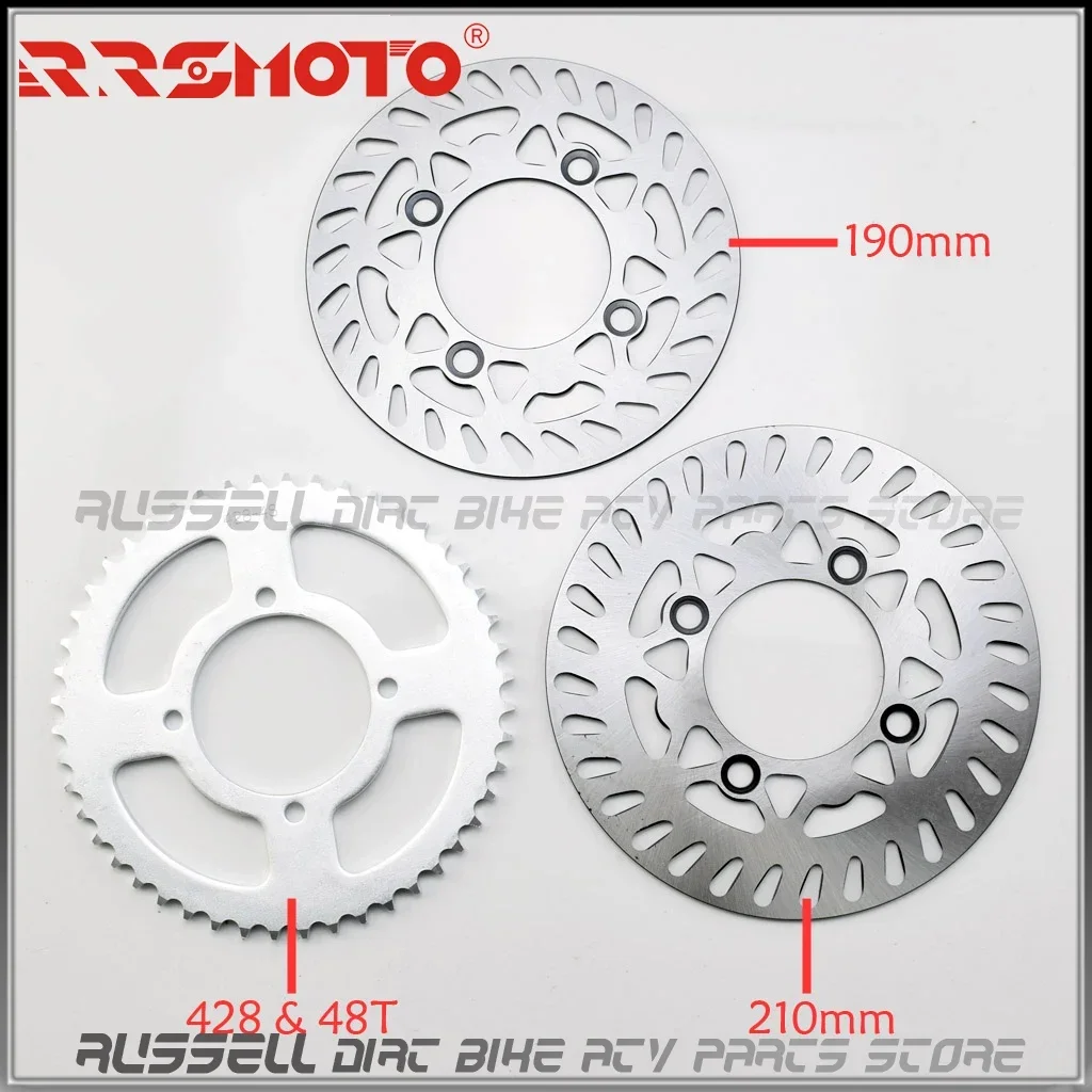 

Brake rator disc and 428 Chain Sprocket 48T For Off-road Motocross motorcycle accessories BSE T8 KTM250 front and rear wheel